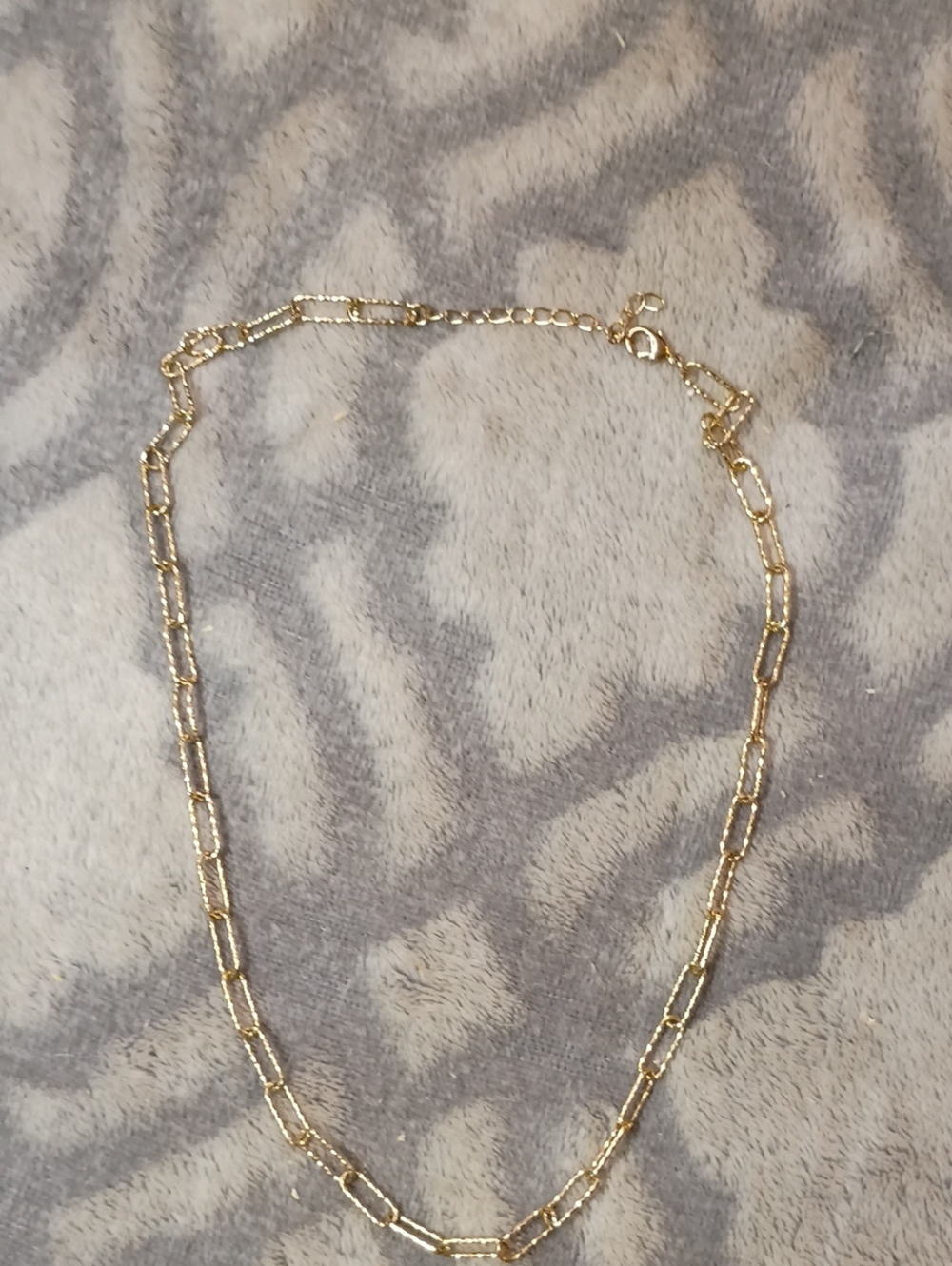 Delicate Gold Paperclip Necklace for Women